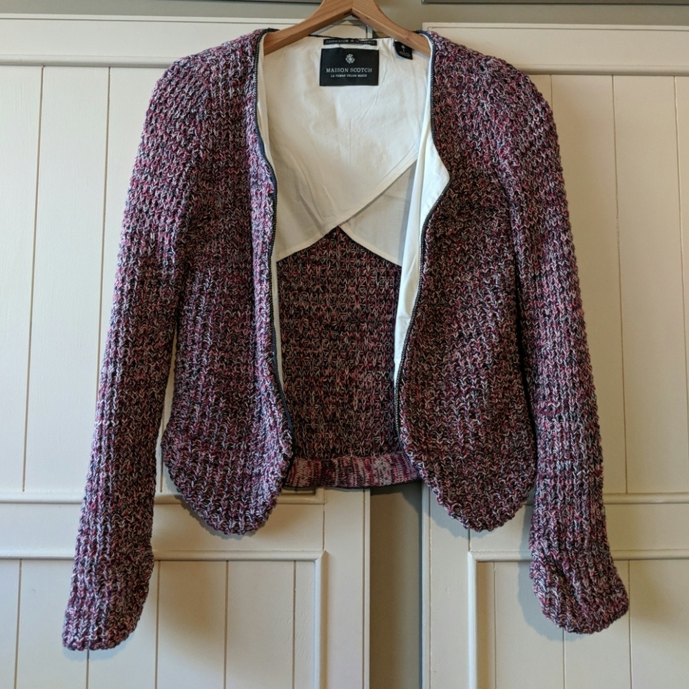 Maison Scotch Knitted Sweater Jacket Sz 1